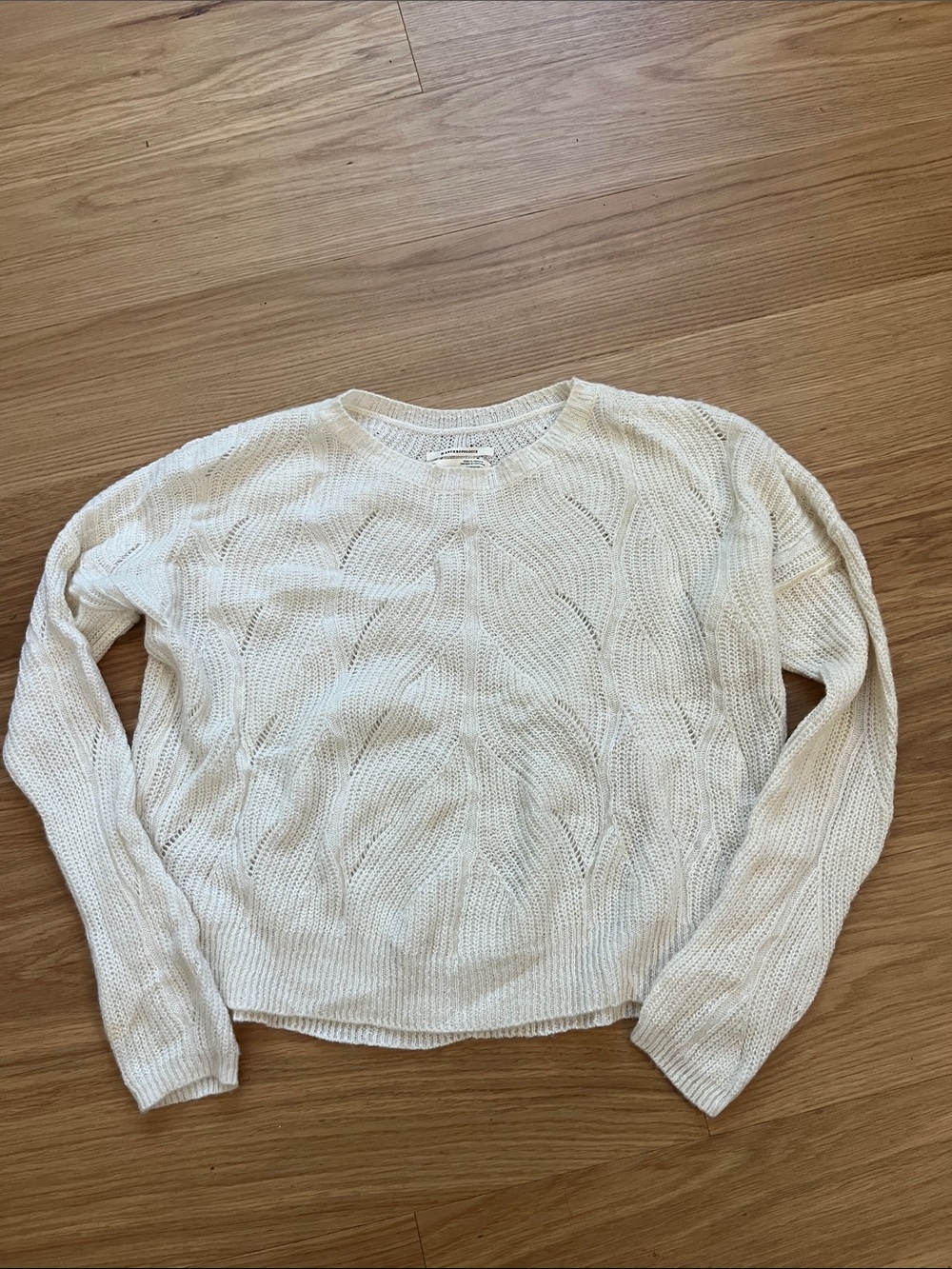 Anthropologie Women’s Cream Knit Sweater size XS